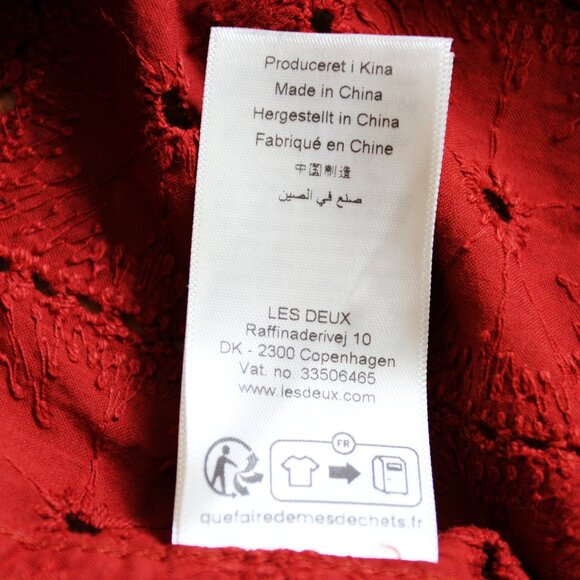 BNWT SS25 LES DEUX HECTOR ANGLAISE SS SHIRT S - Picture 9 of 13